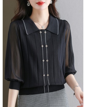 Middle-aged small shirt autumn and winter tops for women