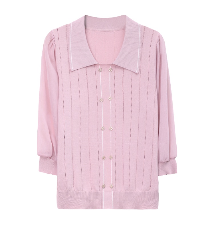 Middle-aged small shirt autumn and winter tops for women