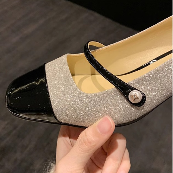 Mixed colors shoes glitter high-heeled shoes for women