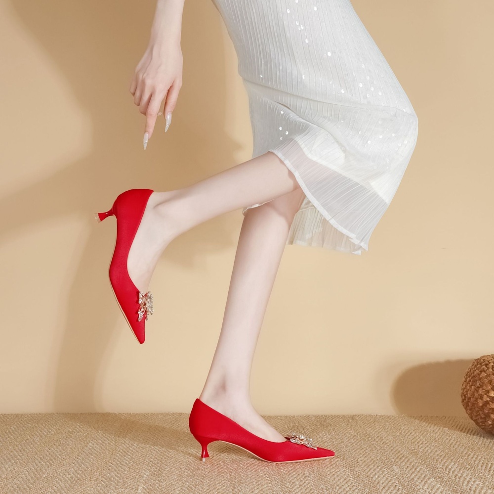 Crystal shoes temperament wedding shoes for women