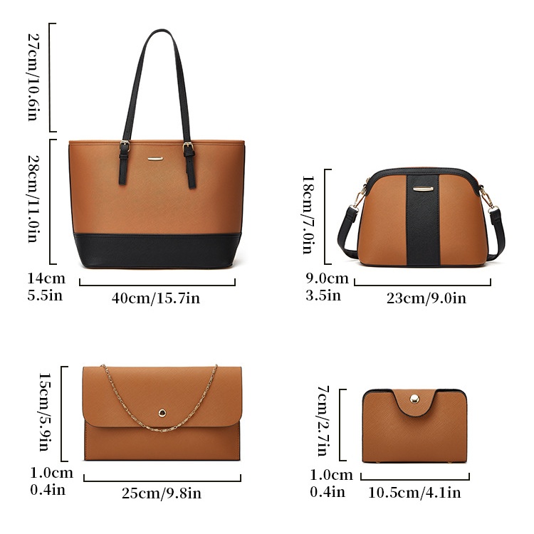 Simple composite bag bag 4pcs set for women