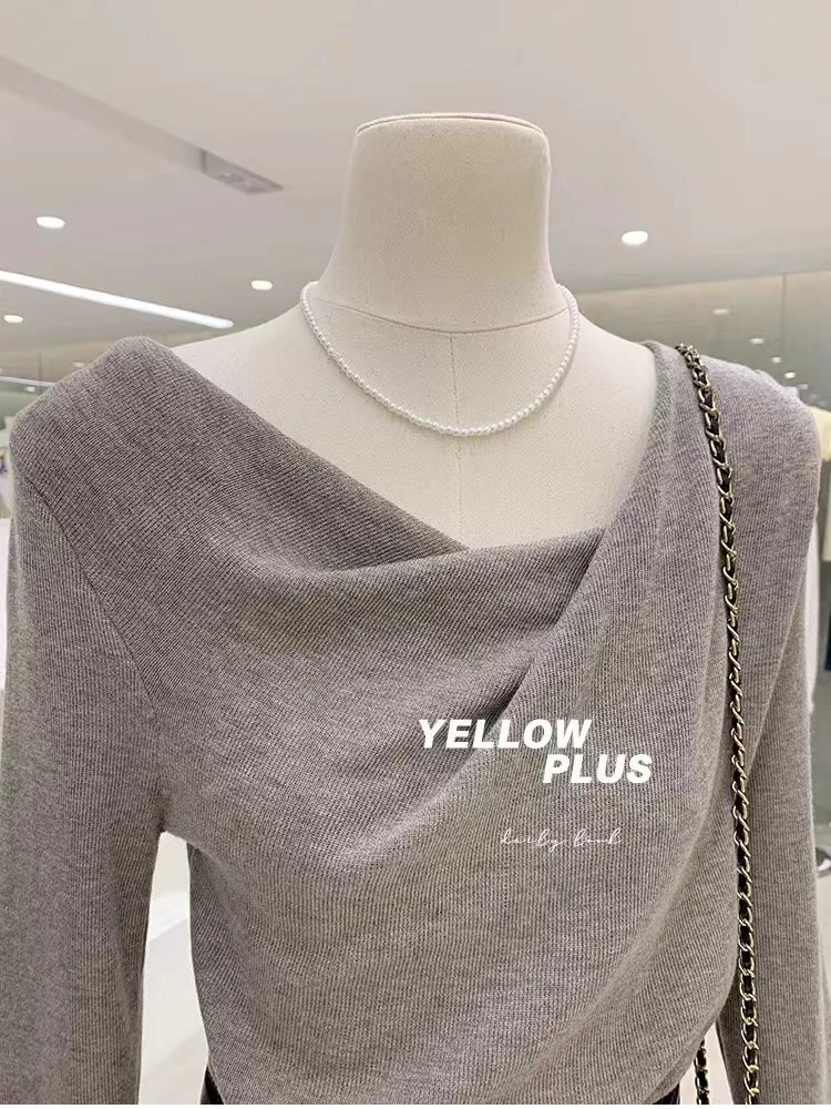 Long sleeve autumn pure T-shirt tender Korean style tops