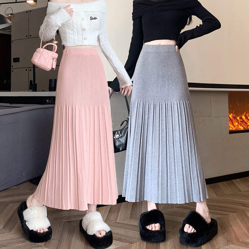 High waist long skirt slim skirt for women