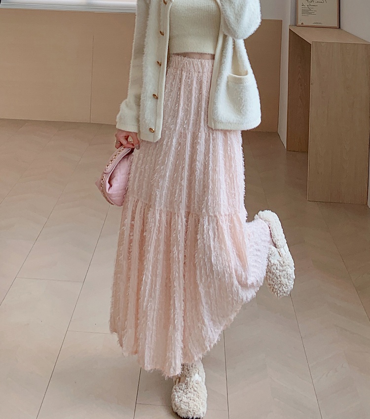 High waist A-line skirt loose long skirt for women