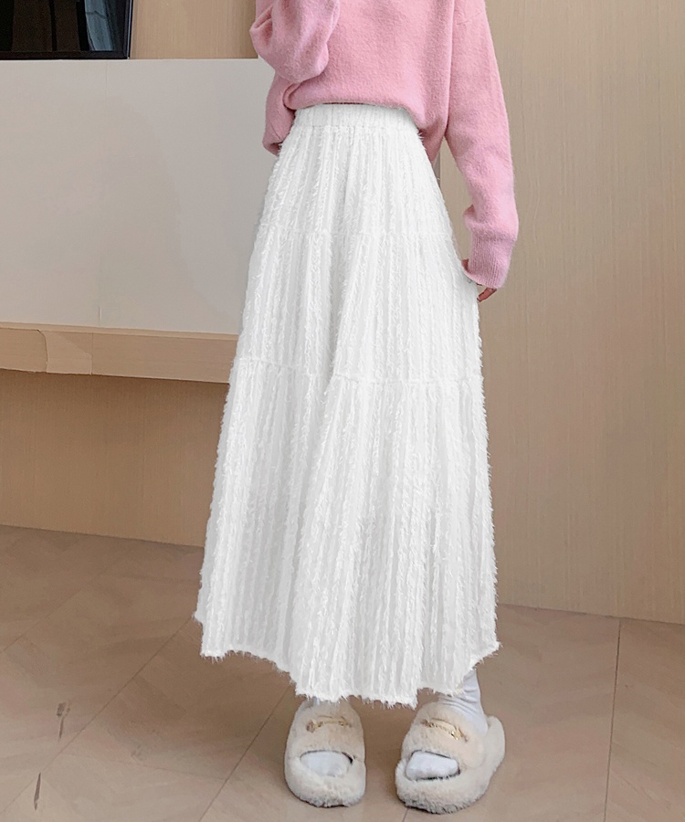 High waist A-line skirt loose long skirt for women