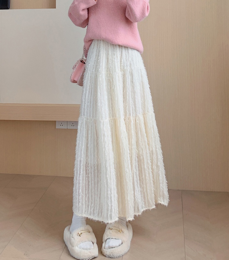 High waist A-line skirt loose long skirt for women