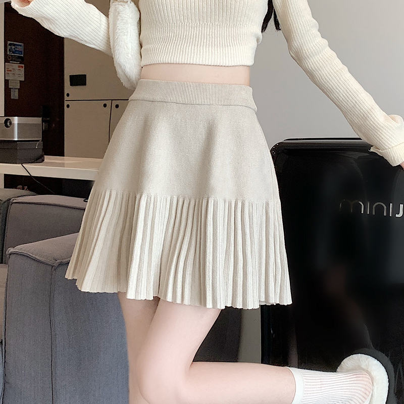 Spicegirl A-line skirt knitted short skirt for women