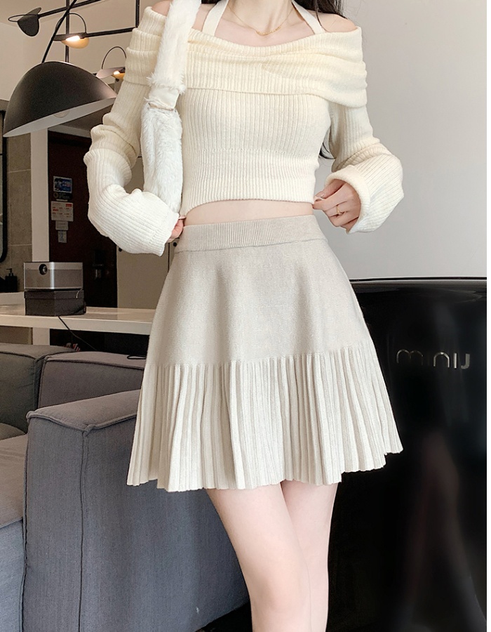 Spicegirl A-line skirt knitted short skirt for women