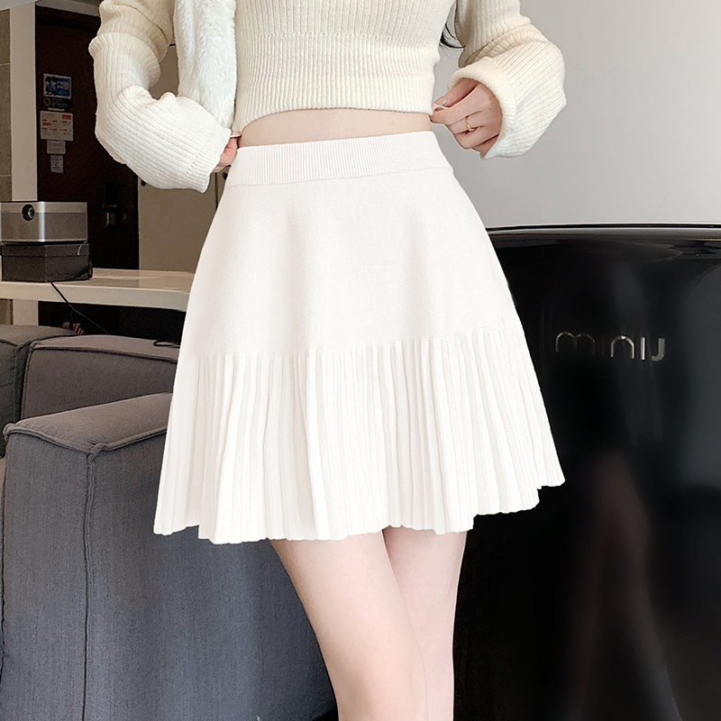 Spicegirl A-line skirt knitted short skirt for women