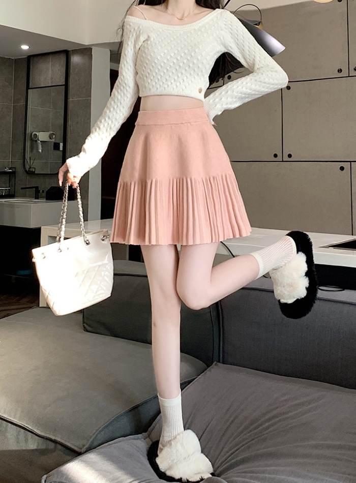 Spicegirl A-line skirt knitted short skirt for women