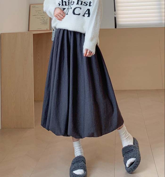 Korean style puff skirt autumn and winter skirt for women