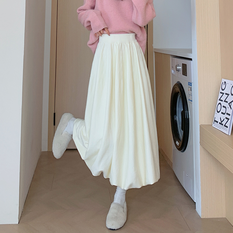 Korean style puff skirt autumn and winter skirt for women