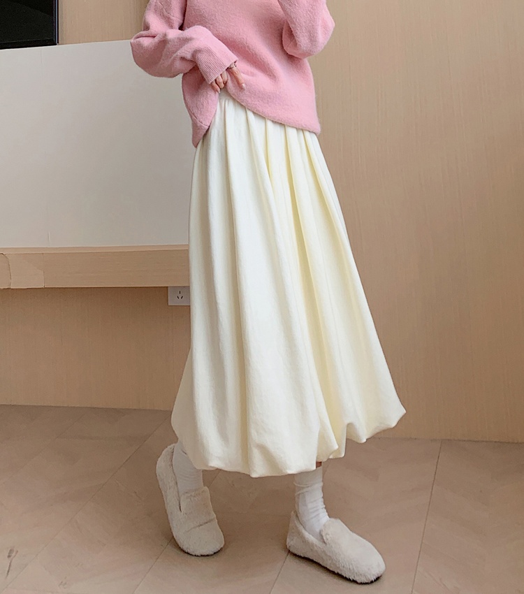 Korean style puff skirt autumn and winter skirt for women