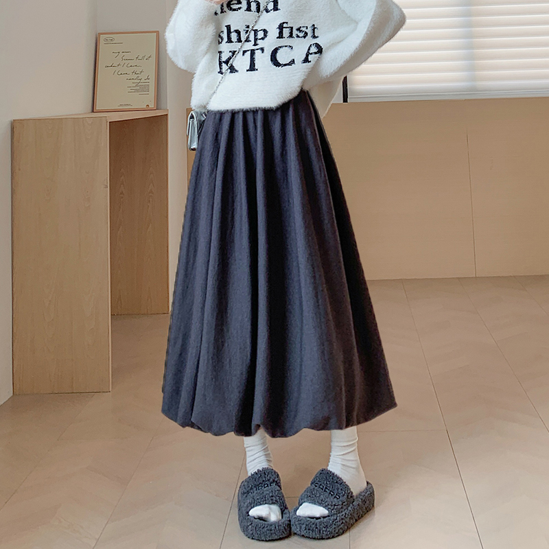 Korean style puff skirt autumn and winter skirt for women