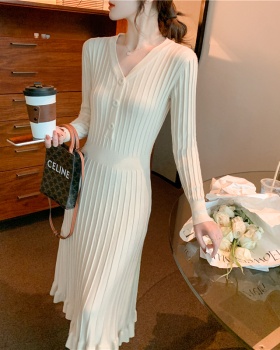 Bottoming retro sweater dress France style dress for women