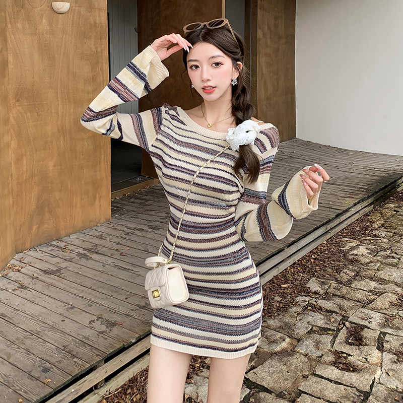 Package hip spicegirl dress autumn T-back for women