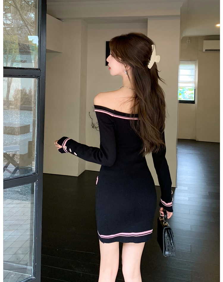 Package hip mixed colors dress slim T-back for women