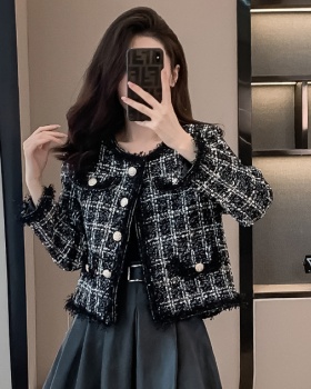 Ladies chanelstyle tops winter woolen coat for women