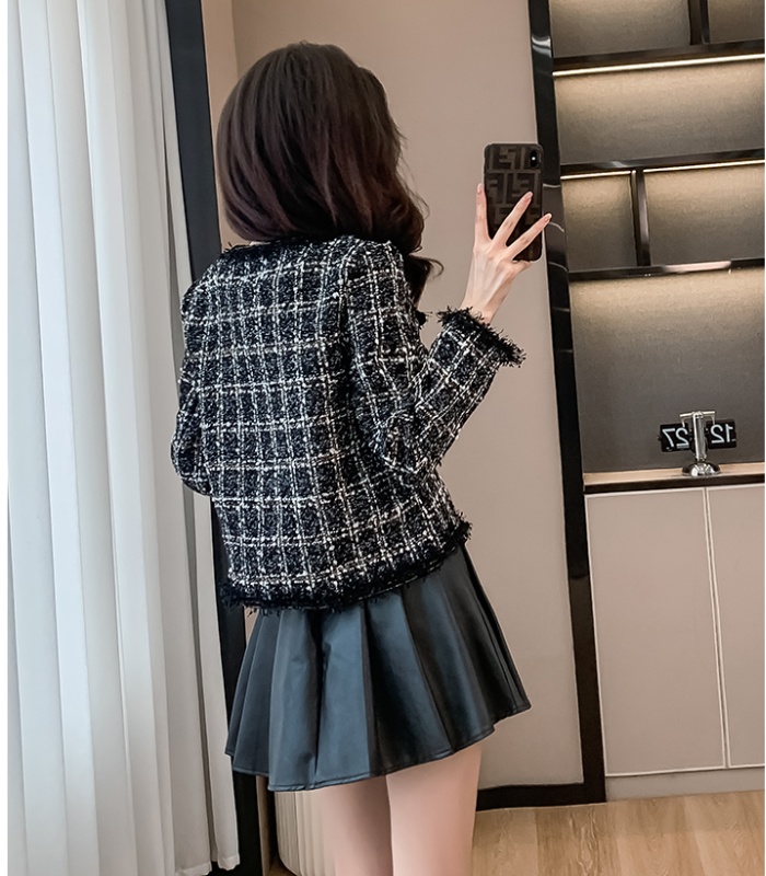 Ladies chanelstyle tops winter woolen coat for women