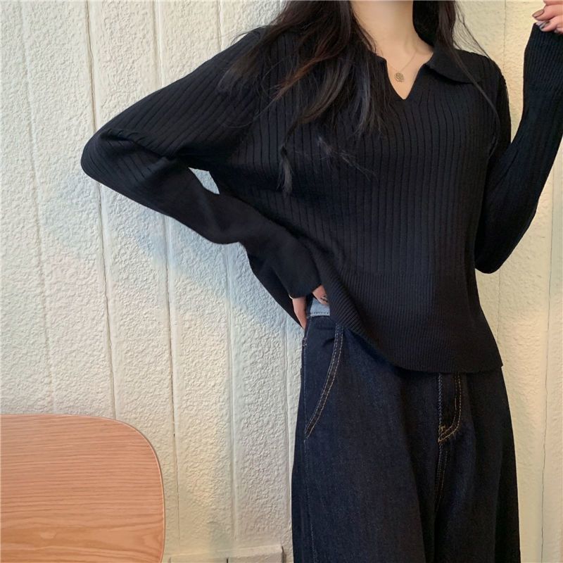 Autumn and winter bottoming shirt retro tops for women