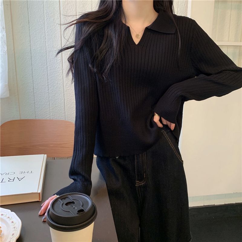 Autumn and winter bottoming shirt retro tops for women