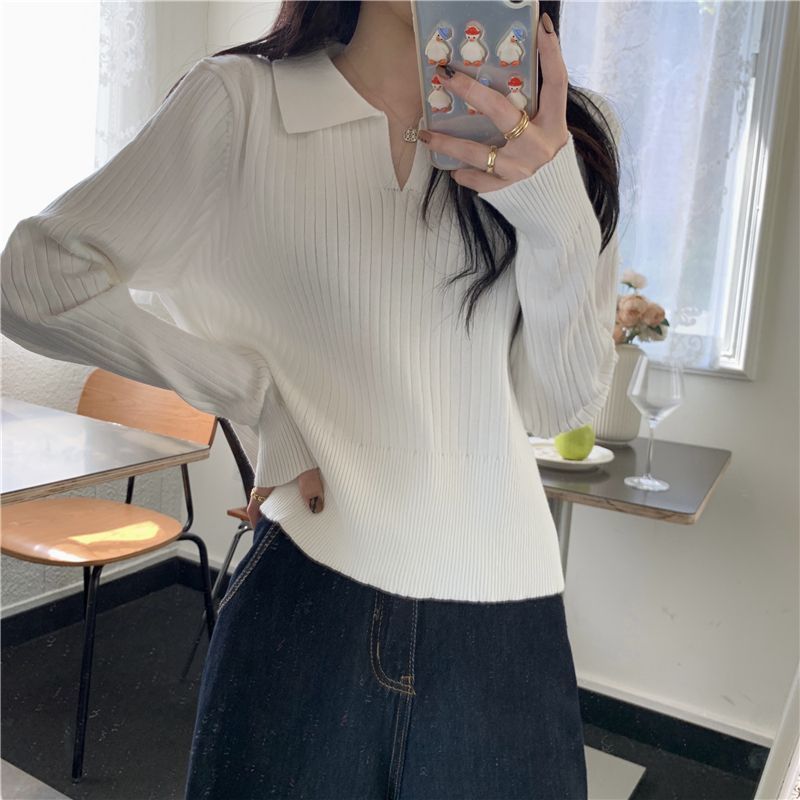 Autumn and winter bottoming shirt retro tops for women