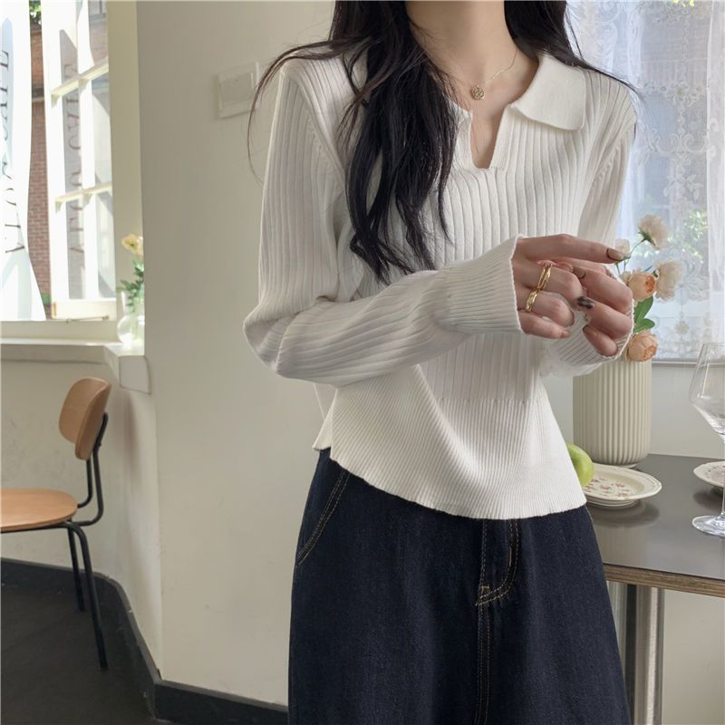 Autumn and winter bottoming shirt retro tops for women