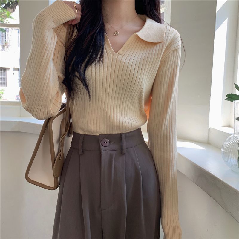 Autumn and winter bottoming shirt retro tops for women