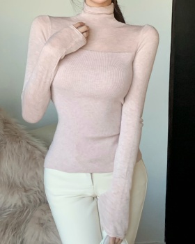 Korean style fashion winter sweater pure commuting tops