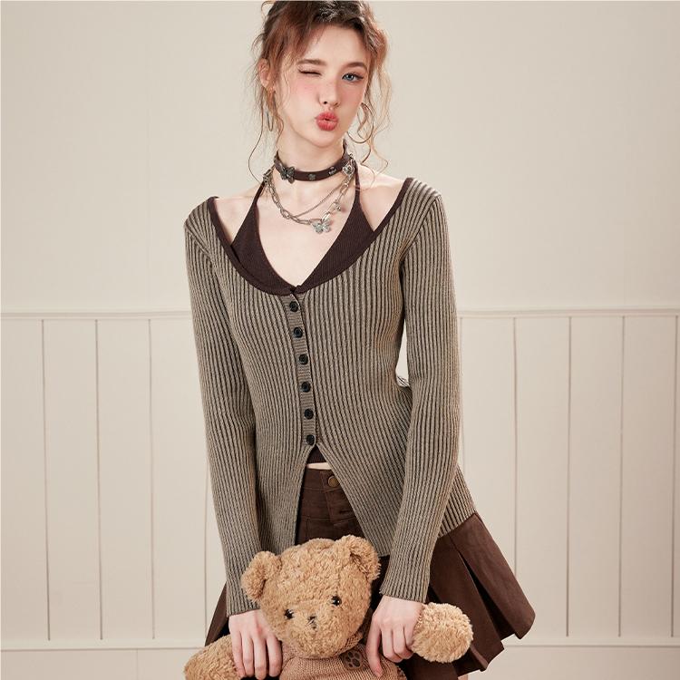 Slim tops long sleeve sweater for women