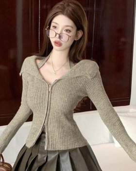 Long sleeve glitter autumn slim sweater