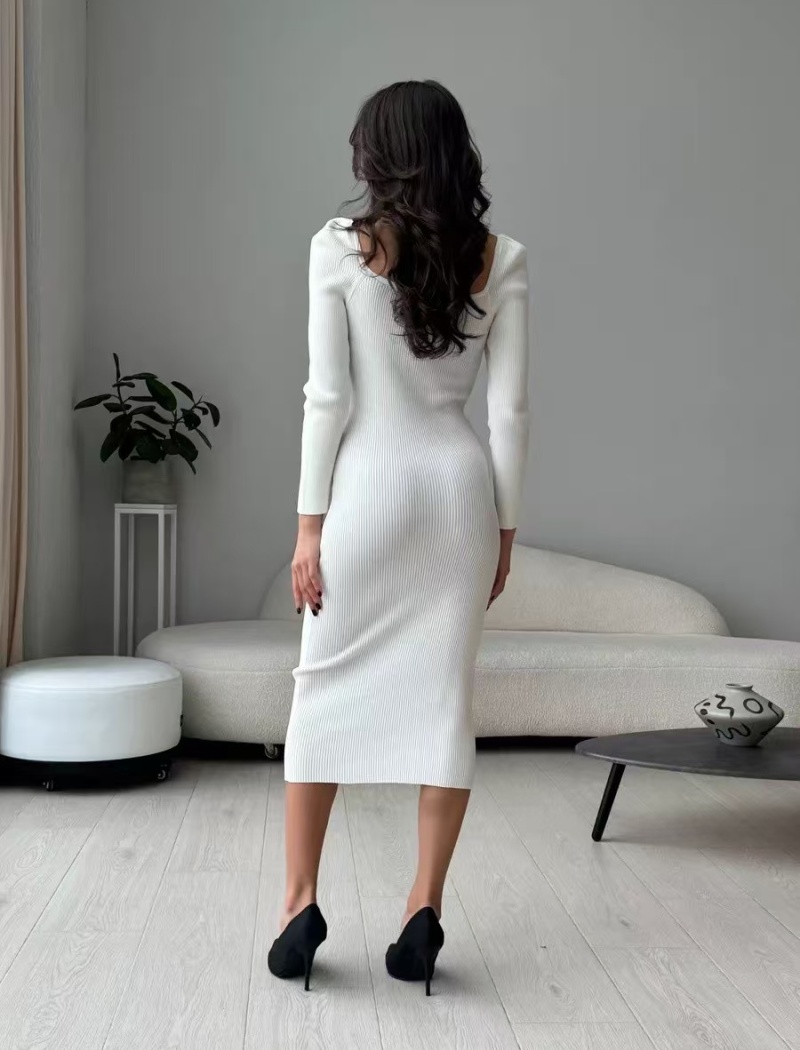 Long fashion dress high waist sexy sweater