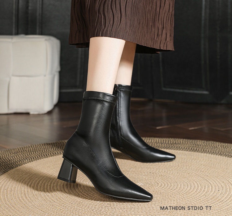 France style boots slim short boots for women