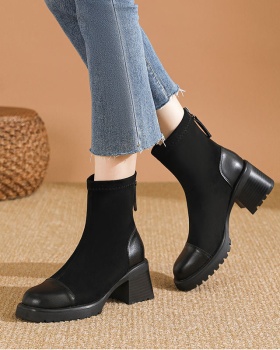 Thick crust martin boots retro short boots for women