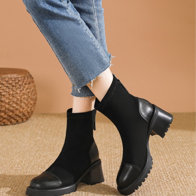 Thick crust martin boots retro short boots for women