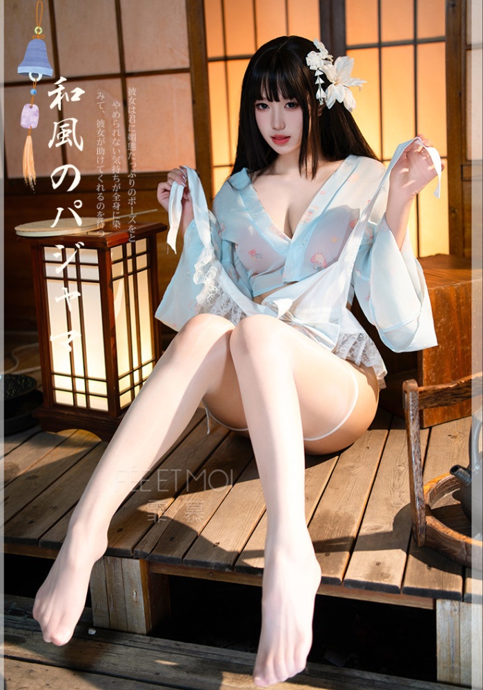 Enticement Sexy underwear exposed buttocks kimono a set