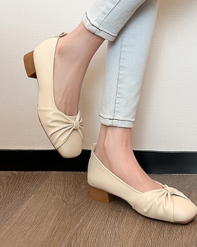 Spring and autumn bow soft soles cozy shoes for women