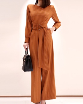 Wide leg autumn jumpsuit temperament slim business suit for women