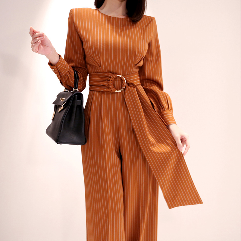 Wide leg autumn jumpsuit temperament slim business suit for women