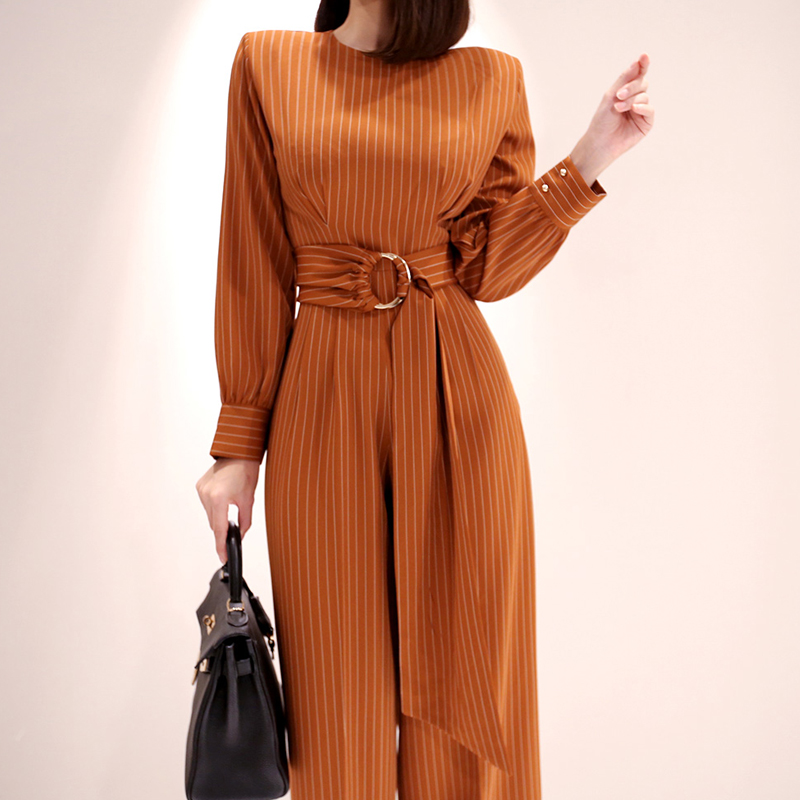 Wide leg autumn jumpsuit temperament slim business suit for women