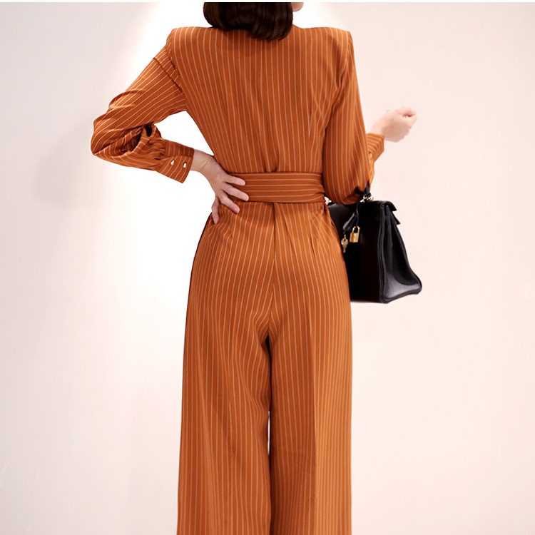 Wide leg autumn jumpsuit temperament slim business suit for women