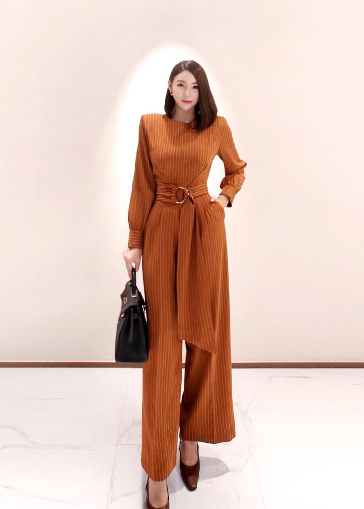 Wide leg autumn jumpsuit temperament slim business suit for women