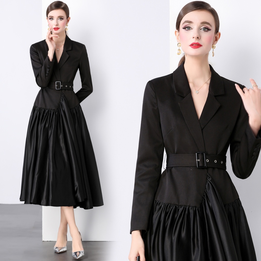 Splice temperament business suit France style dress