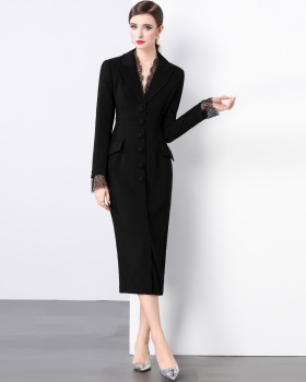 Hepburn style France style business suit lace dress for women