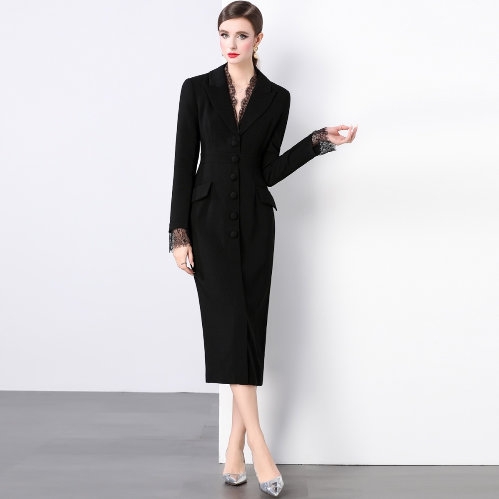 Hepburn style France style business suit lace dress for women