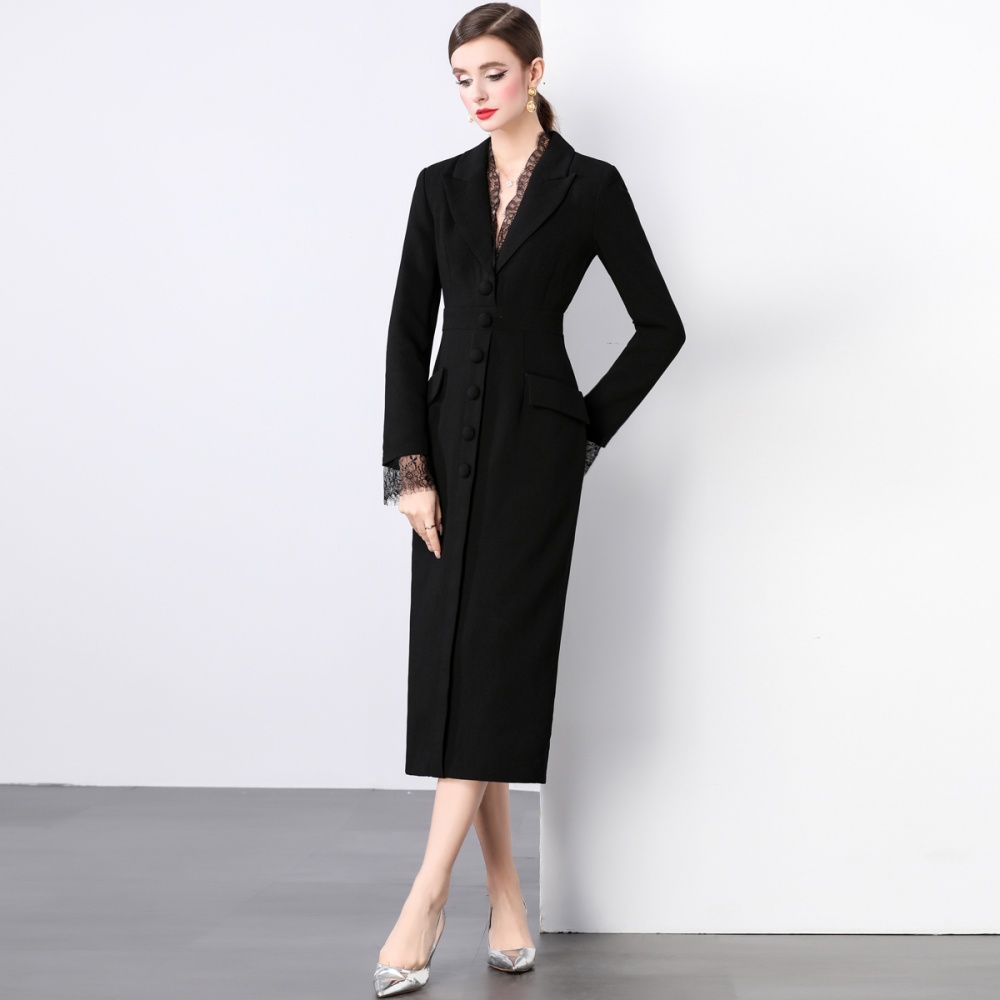 Hepburn style France style business suit lace dress for women