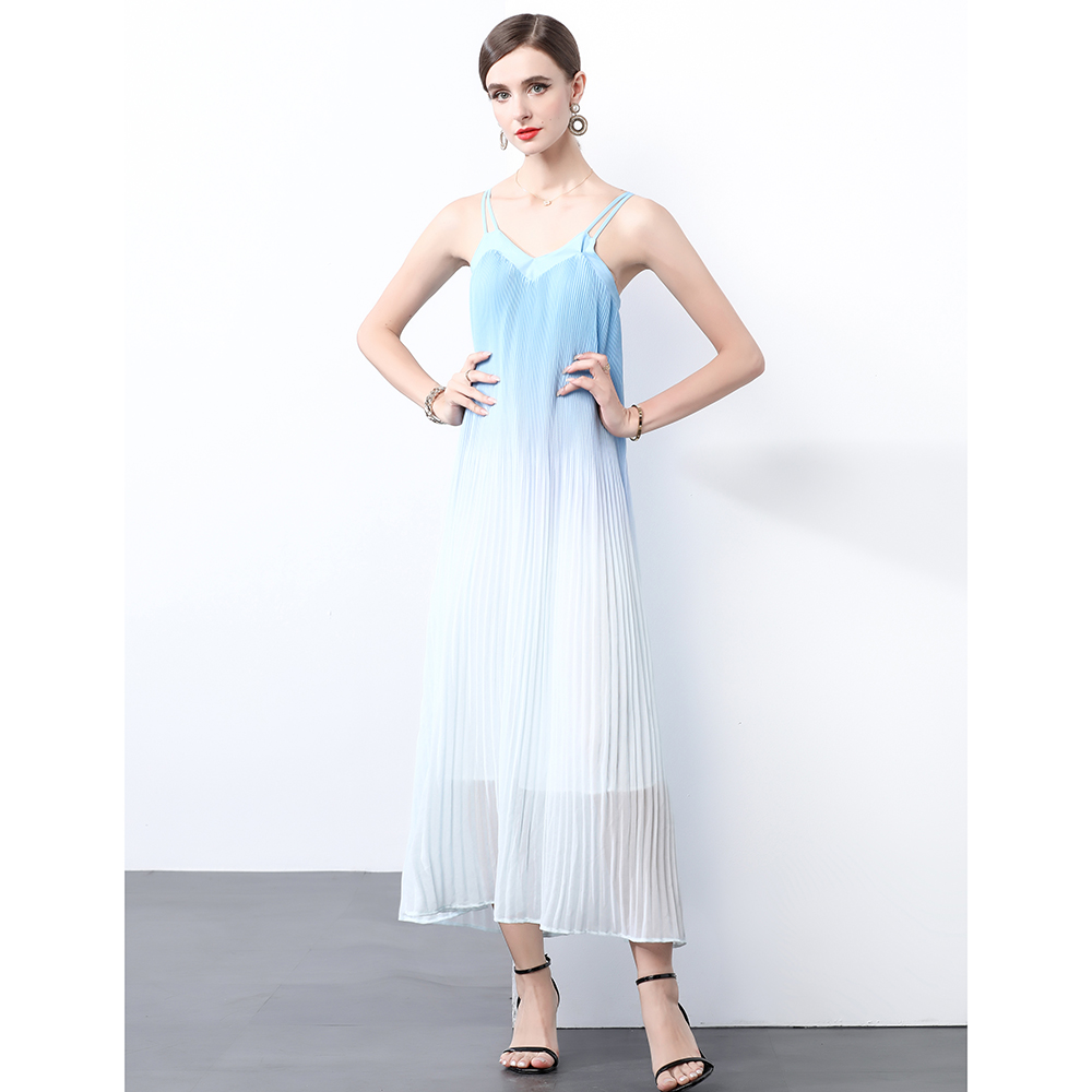 Pleats Please gradient dress blooming fold small sling