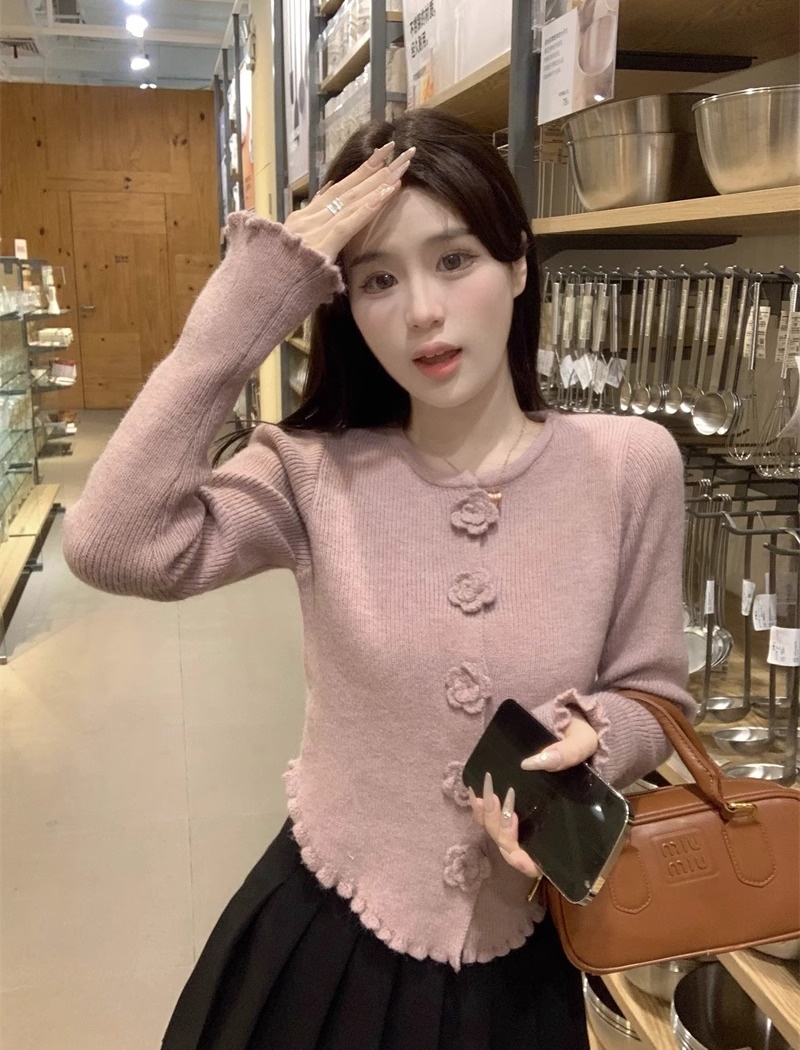 Rose autumn and winter sweater knitted bottoming shirt