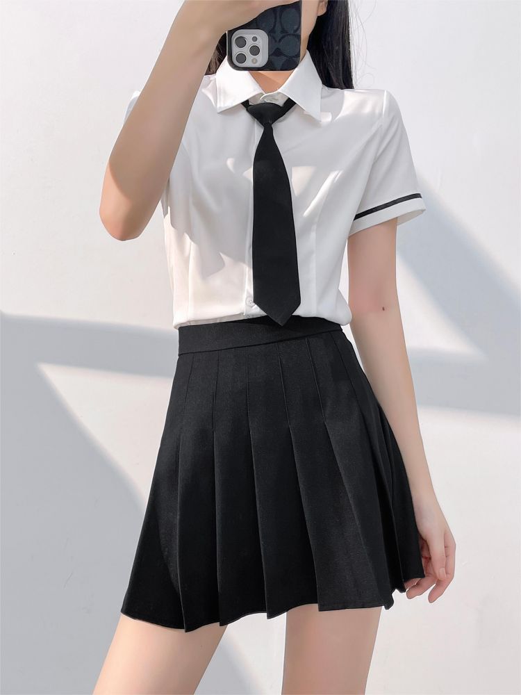 Pleated skirt 3pcs set