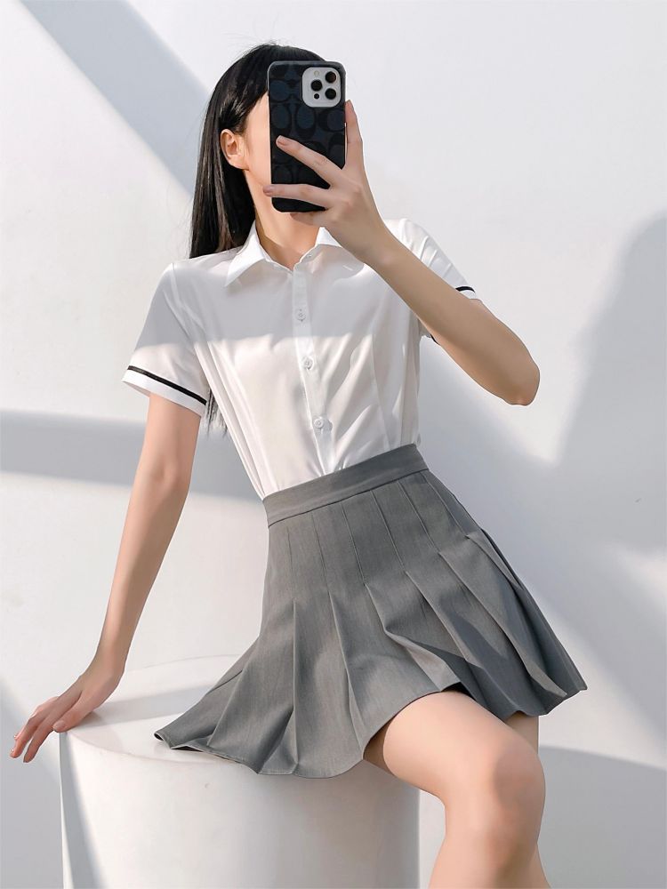 Pleated skirt 3pcs set